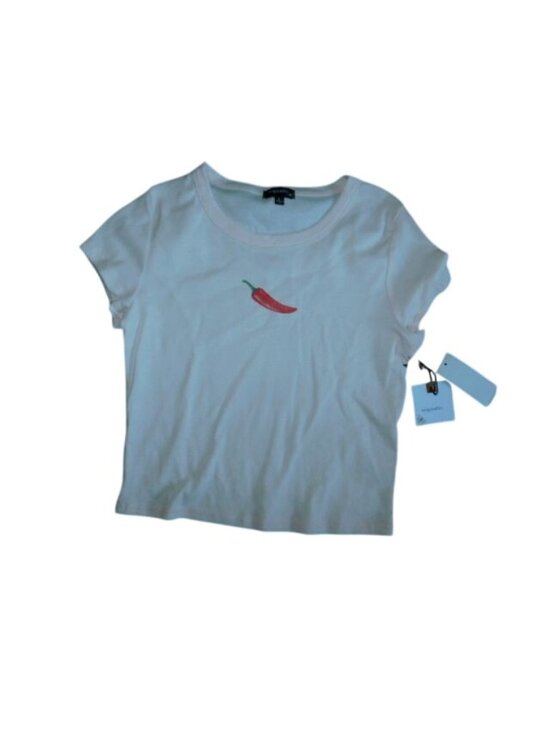 Originality Tops - Originality Size L Large Juniors Chili Pepper Cropped Knit Top NWT $34